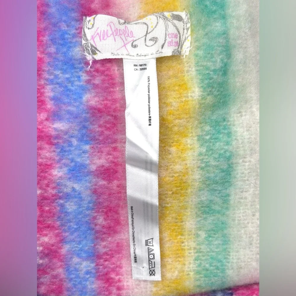 Free People Skye Stripe Fringe Blanket 60